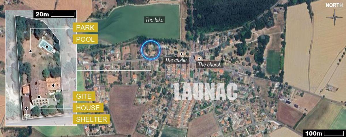 Ground plan of the property in its environment